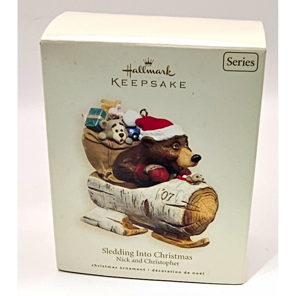 Hallmark Keepsake Sledding Into Christmas Ornament 2007 QX7107